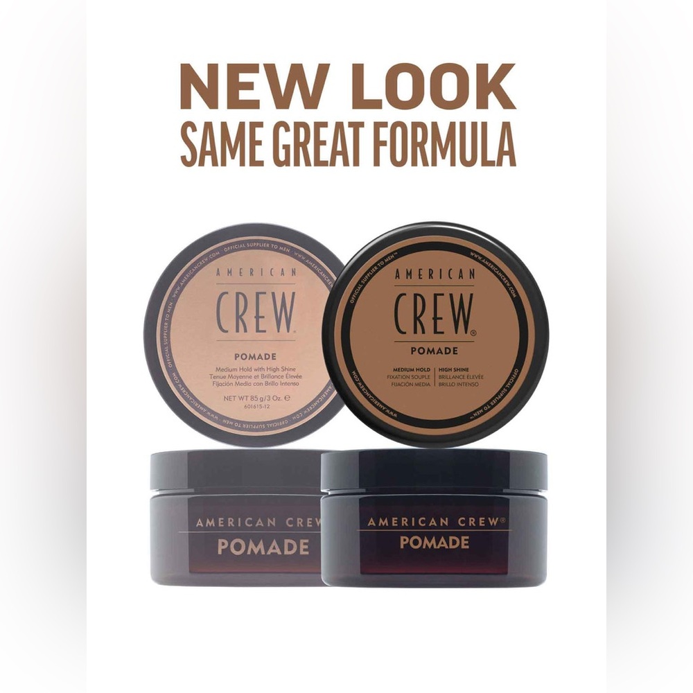 2- American Crew Pomade 2 3OZ Jars R U Can Mix Match W/Pomade & Fiber R 2 Fibers